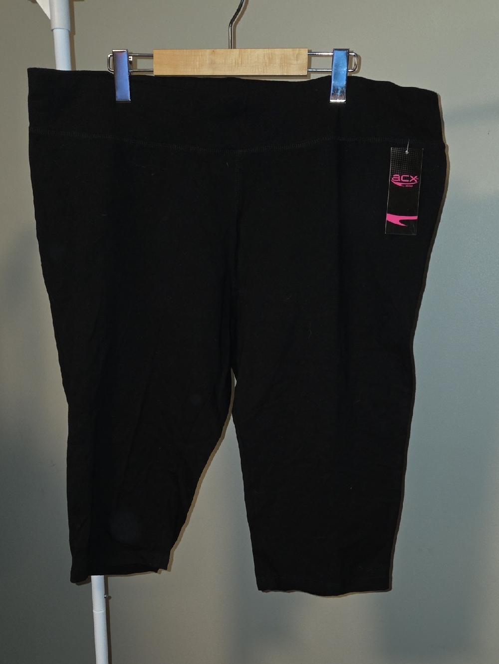 ACX Women’s Black Athletic Capri Pants – Size 2X – Stretch Activewear Leggings